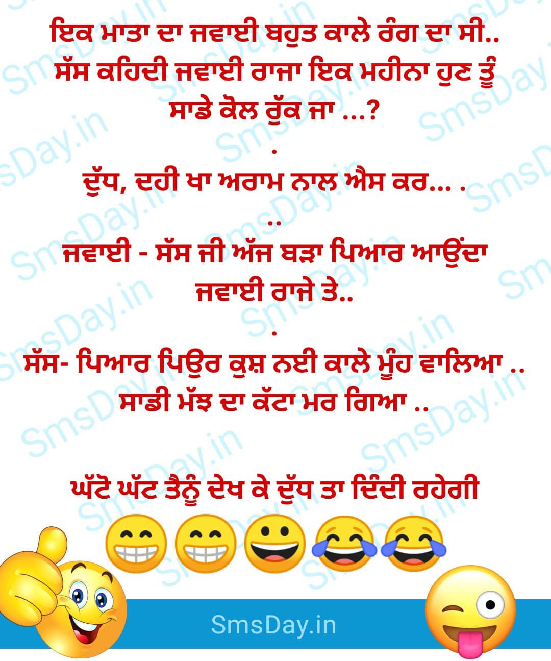 ਇਕ ਮਾਤਾ ਦਾ ਜਵਾਈ ਬਹੁਤ ਕਾਲੇ ਰੰਗ ਦਾ ਸੀ.. ਸੱਸ ਕਹਿਦੀ ਜਵਾਈ ਰਾਜਾ ਇਕ ਮਹੀਨਾ